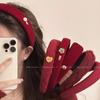 Diadema de Año Nuevo para Mujer 2024 Nueva Diadema de Terciopelo de Calavera Alta de Gama Alta Accesorios para el Cabello de Año Nuevo Otoño e Invierno Horquilla Retro