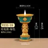 Suporte de Lâmpada de Manteiga Eletrônica Xizang Lâmpada LED Plug-in Recarregável Lâmpada de Buda Doméstica Lâmpada de Oferenda Oito Símbolos Auspiciosos Suporte de Vela para Lâmpada de Buda