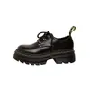 Little Martin~ Sapatos Casuais Derby de Couro com Cadarço de Solado Grosso que Aumentam a Altura para Mulheres, Mocassins, Sapatos Individuais Femininos