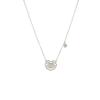 Colar Lingshang Novo Estilo Ping An Calcedônia Feminino Zircônia Micro-cravada Moda High-end Pingente Versátil Colar Eletroplatado com Proteção Ambiental