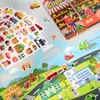 Amazon Libro de Pegatinas de Gel Portátil para Niños Educativo Aprendizaje Temprano Entrenamiento de Concentración Pegatinas de Escenas Pegatinas de Libro Silencioso