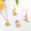 Accesorios de joyería DIY, colgante pequeño de aleación con gotas de aceite, accesorios para colgantes de pulsera, floricultura, letras en inglés, lista 1