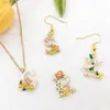 Acessórios para Joias DIY, Pingentes Pequenos de Liga Esmaltada, Acessórios de Pingente para Pulseira, Tags Florais com Letras Inglesas, 1 Peça