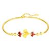 Conjunto de Tres Pulseras de Plata de Ley S925 Fujian y Guangdong para Mujer, Pulseras Sencillas, Nuevo Estilo Chino, Elegante Conjunto de Joyería