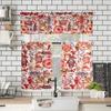 Fornecimento Direto de Fabricantes para Plataformas de E-Commerce Transfronteiriço, Cortinas Curtas Florais para Cozinha e Pequena Janela de Boutique com Estampa Digital, Dropshipping de Fábrica