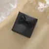 Caja de Almacenamiento con Tapa, Caja de Regalo Cuadrada, Caja de Joyería con Lazo Negro, Caja Portátil para Joyería, Anillos, Pulseras Lista para Enviar