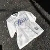 Camiseta de Malla Grande Estampado Floral Blanco Número 23 Jersey Retro Estilo Americano Diseño Hueco Manga Corta para Hombre
