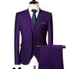 Conjunto de Terno Casual de Negócios Masculino 2025 Terno Vermelho de Três Peças Qt3002-533 Conjunto de Três Peças