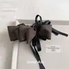 Presilha banana plissada de chifon, presilha vertical, presilha de garra de verão de alta qualidade, presilha para rabo de cavalo na nuca, presilha de cabelo elegante e delicada