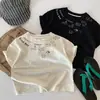Ropa de Verano de Algodón de Dibujos Animados Estilo Coreano de Moda para Niñas, Nueva Camiseta de Manga Corta de Verano para Niños, Tops para Bebés, Moda de Exportación