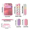 Set de 8 Piezas para Uñas Arcoíris Mini Herramientas Lindas para Pulir Uñas Lima de Uñas Tira Pulidora Venta al por Mayor Doble Cara