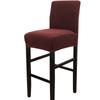 Suministro directo de fábrica de Amazon, funda elástica gruesa a cuadros de maíz para silla de pata alta, barra delantera disponible, funda para silla de comedor