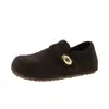 Sapatos Peludos de Pão Roupas Externas Femininas Novo Estilo Outono e Inverno 2025 Forrados com Lã Moda Celebridade da Internet Perolados Sola Grossa Sapatos de Algodão para Casa