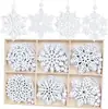 Fábrica de Decoraciones de Virutas de Madera Copo de Nieve Navideño Graffiti Decoraciones de Madera Venta Caliente Transfronteriza 6 Copos de Nieve 24 Piezas Temu