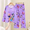 Pijama Infantil 2025 Primavera e Outono Algodão Imitado Manga Longa Conjunto de Roupa de Casa Novo para Meninos e Adolescentes Estudantes