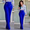 2024 Nueva Ropa de Mujer Europea y Americana Transfronteriza de Amazon Moda Europea y Americana Slim Cintura Alta Personalizada Doble Botonadura Pantalones Acampanados