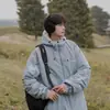 Abrigo acolchado de algodón y cachemir de doble cara para hombre, invierno, engrosado, cálido, holgado, con capucha, moderno, abrigo acolchado de algodón para hombre