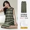 Novedad de verano 2025 [con almohadilla para el pecho] camisón de mujer, pijama largo, ropa de casa, ropa informal, manga corta, cómodo