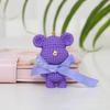 Chaveiro de boneca urso de imitação de lã de desenho animado, pingente de bolsa fofo, tendência de personalidade, pequeno presente para casal, chaveiro