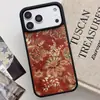 Funda Magnética Retro Roja Flor de Anacardo Manzana 17 para iPhone 15 Samsung S26 13/18 Promax