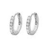 Mini Argola de Orelha Pequena com Diamante de Lado Único Brinco Argola Brincos 5/6/7/8/9mm Diamante Colorido Ouro Rosa Argola de Osso da Orelha Orelha