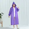 Impermeable de Eva No Desechable Engrosado y Alargado Cordón de Seda de 18 Polietileno Translúcido Poncho de Cuerpo Completo para Adultos de Una Pieza Senderismo Exterior