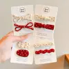 Pinza para el cabello con lazo de lunares rojos Ankela para niñas, Pinza de alta gama para patillas laterales, Pasador, Accesorios para el cabello