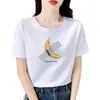 Camisetas de Manga Corta para Niñas a Bajo Precio por Volumen, Tops Versátiles de Verano Tendencia Estilo Coreano con Estampado de Dibujos Animados, Manga Media Ins, Transfronterizo