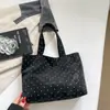 Bolsa tote de luxo com poá de grande capacidade para mulheres, nova coleção outono 2026, bolsa de ombro casual e estilosa