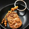 Llavero de madera del Zodíaco al por mayor colgante de talla de madera artesanías de madera regalo personalizado creativo cerdo 12 Zodíaco