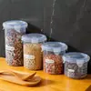 Contenedores de Plástico Sellados para Almacenamiento de Alimentos para Guardar Granos, Bocadillos de Cocina, Refrigerador y Cajas para Almacenamiento de Granos Gruesos
