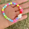 Collar infantil de color caramelo, pulsera, collar de cuentas de colores, en stock, lindo traje de dibujos animados de flores acrílicas de princesa