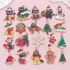 20 Nuevos Goteo de Aceite Blanco K Trineo de Navidad Gato Manzana Aleación Accesorios DIY Colgante de Pulsera Colgante Amazon