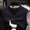 Chaleco de Lana Transfronterizo de Otoño e Invierno para Hombre con Cuello en V Suéter de Lana Engrosado Chaleco para Jóvenes y Mediana Edad Chaleco de Papá