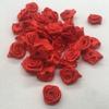 Flor de Fita Rosa Pequena Feita à Mão de 2cm Roupas Joias Flor Decorativa de Fita para Mão