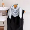 Nuevo modelo transfronterizo: Pañuelo de imitación seda 70*70 para mujer de Asia Central, pañuelo cuadrado jacquard de moda estilo coreano, bufanda de cuello versátil y elegante