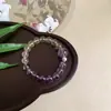 Cuentas Redondas de Amatista Natural, Perlas, Citrino Amarillo, Piedra Natal que Atrae Riqueza y Cambia la Fortuna para Mujeres, Pulsera de Múltiples Gemas, Nuevo Estilo de Verano