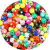 Cuentas Redondas de Color Acrílico Cuentas Creativas Accesorios Hechos a Mano para DIY Pulsera Collar Material para Cuentas Accesorios