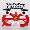 Decoraciones para Fiesta de Cumpleaños Infantil Gafas Dibujos Animados Pájaro Lindo Disfraz Accesorios para Fotos Gafas con Marco de Letras Ojos Grandes