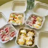 Caja de Empaque para Postre, Caja Individual para Pastel, Caja Desechable para Llevar, Caja Bento para Pastel, Caja para Hamburguesa Tiramisú