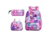 Equipo Cazador de Demonios Transfronterizo Mochila de Tres Piezas Gran Capacidad Reducción de Carga Impermeable Resistente al Desgaste Tela Oxford Mochila Escolar para Viajes Diarios de Estudiantes