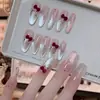 Desejo Puro Estilo Ins Armadura de Mão Pré-fabricada Manicure Gatinho KT Branco Suave Avançada 10 Peças