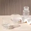 Copo para Vela de Aromaterapia com Listras Verticais, Suporte de Vela de Aromaterapia de Dupla Finalidade, Decoração Criativa para Casa, Jantar à Luz de Velas, Ornamento de Copo de Vela Romântico