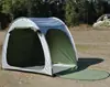Tienda de Bicicletas Amplia de Doble Puerta Khaki Mejorada para 4 Bicicletas, Tienda de Almacenamiento, Cobertizo para Bicicletas, Tienda para Motocicletas