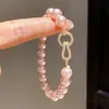 Pulsera redonda de perlas y circonitas vintage francesa, estilo palacio, pulsera simple y de moda, lujo ligero con un toque de alta gama
