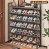 Estante de almacenamiento para el hogar para apartamentos de alquiler, solución de almacenamiento de zapatos de múltiples capas, zapatero simple, estante para la puerta de entrada del dormitorio