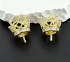 Suministro de Broches de Joyería de Alta Gama con Forma de Corona de Pedrería, Pines para Colgantes, Broches de Perlas, Accesorios de Base Vacíos para Pines Hechos a Mano para DIY