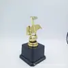 Concurso de música nota recompensa premio plástico chapado en oro trofeo pequeño etiqueta de contenido personalizable