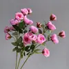 7 Cabezas de Rosas Camelia Artificiales, Flores Artificiales, Flores Secas, Rosas de Rama Única para Decoración de Sala de Estar, Diseño de Paisajismo Exterior