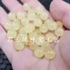 Cuentas redondas de color amarillo pálido Hielo Cuentas sueltas de Jade Xiuyu cuarzo roca jade cuentas accesorios para pulsera collar diy joyería